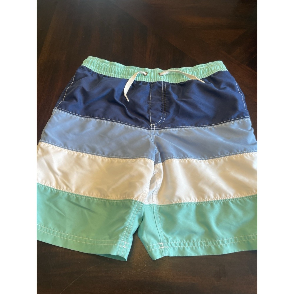 Hanna Anderson boys swim shorts suit trunks size 10 stripe